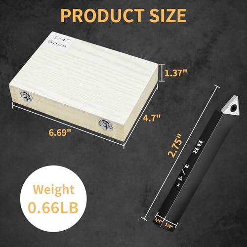 1/4" Indexable Carbide Turning Inserts Holder Set for Machining Lathes - size: 1/4 in