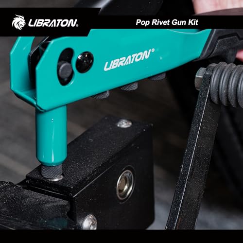 LIBRATON Rivet Gun Kit, Pop Rivet Gun, Heavy Duty Rivet Tool, Hand Riveter - size: 120-Rivet Automotive Kit