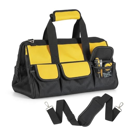 Tool Bag Heavy Duty Organizer for Men, 17 inch - color: Yellow