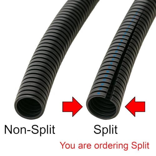Electriduct 1" Flame Retardant Polypropylene Split Wire Loom - 25 Feet - size: 1 Inch