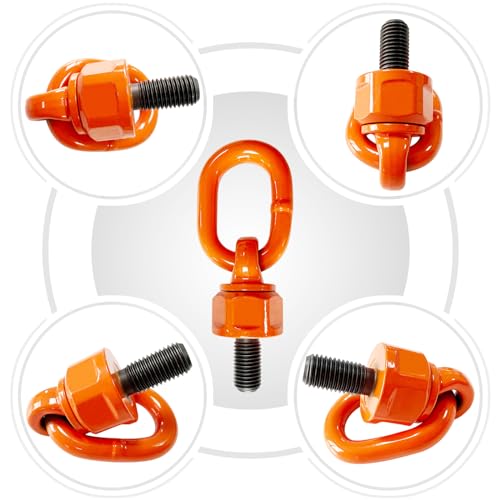 Eye Bolt M16x31.8 Max Load 1.5 Tons Metric Thread Universal Swivel Hoist Rings 360°Rotation Made of Alloy Steel, Tensile Strength > 1080MPa - size: M16x31.8
