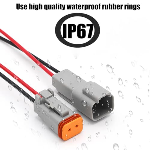 5 pack 2 wire connector 2Pin quick disconnect 7.9inches 16AWG Wire - size: 2pin connector grey