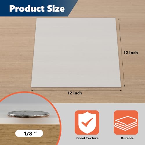 WochiTV Translucent Silicone Rubber Sheet, 12" Wide x 1/8" Thick x 12" Long High Temperature Rsistant Rubber Mat for DIY Gaskets Material, Pads, Sealing, Cushion, Microwave Oven Protection - color: 1/8" Thick, size: 12” x 12"