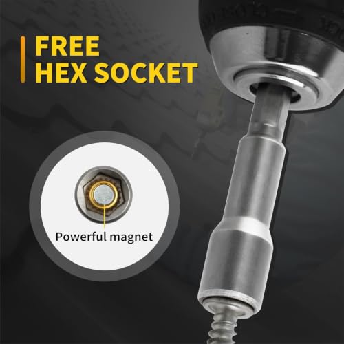 Metal Roofing Screws #10 x 1-1/2", 300 PCS, FIXLINK Baking Paint Hex Head Rubber Washer Sheet Metal Roof Screws Self Tapping Metal to Wood Siding Screws, Hex Socket Included, Black - color: Black, size: #10 x 1-1/2"