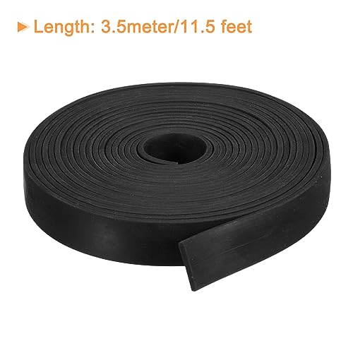 uxcell Neoprene Rubber Sheet Rolls 5/64" T x 0.6" W x 11.5'L Solid Rubber Seal Strip for DIY Gasket, Crafts, Pads, Seals, Protection - size: 5/64"T x 0.6"W x 11.5'L