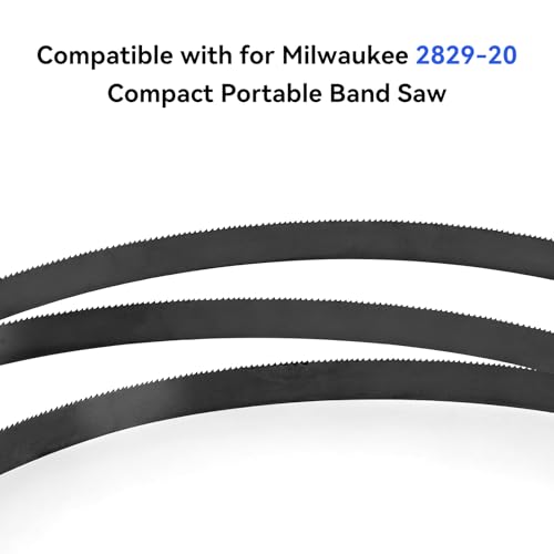 35-3/8 Inch Bandsaw Blades 14/18 TPI for Milwaukee Portable Band Saw Blade and 2829-20 Compact Portable Band Saw, 35-3/8" x 1/2" x 0.02" 14/18 TPI, 3 Pack - size: 35-3/8" x 1/2" x 0.02", 14/18 TPI, 3 Pack
