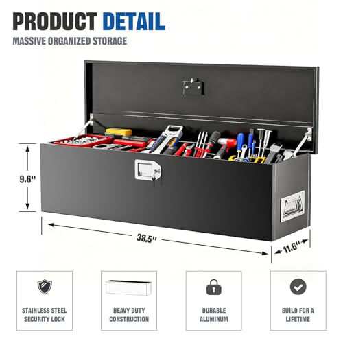 Truck Bed Tool Box, Crossover, 38.5 x 11.6 x 9.6 Inches - style: Original