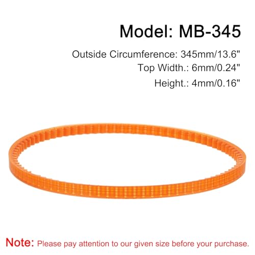 uxcell 4pcs MB Series Standard Sewing Machine Belts MB-345 Motor Drive V Belt, 345mm / 13.6" Outside Circumference - size: MB-345