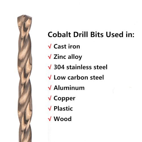 3/8 in. x 12 in. Cobalt Aircraft Extension Drill Bit(1PC), M35 High Speed Steel Drill Bit Extra Long Deep Hole Drilling for Stainless Steel, Plastic and Wood - size: 3/8"x12"(1PC)