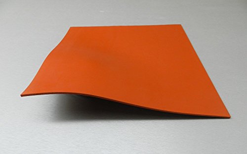 Silicon Rubber Sheet HIGH Temp Solid RED/Orange Commercial Grade 12" x 12" x1/4" by JTS