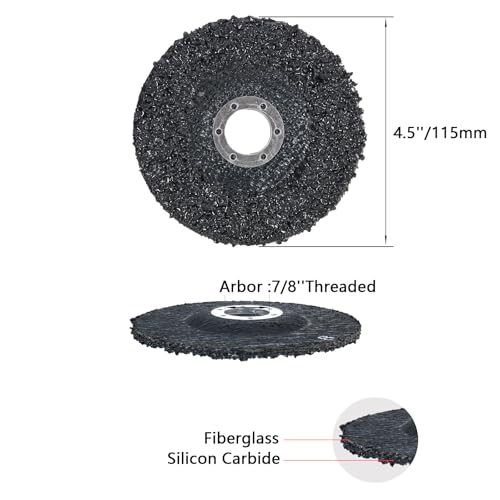 4.5" x7/8" Concrete Grinding Disc, 8 Grit SiC Stone Wheel 3-Pack - style: 4.5"-3