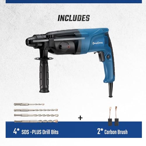 Dong Cheng 1" Rotary Hammer Drill, 6.7Amp 3.0 Joules with Safety Clutch