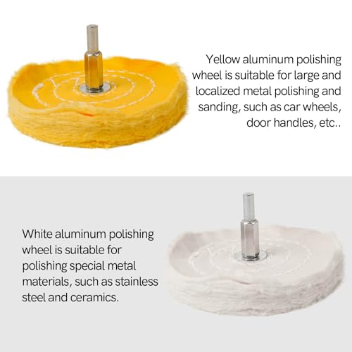 Unicaravan Aluminum Wheel Polishing Kit for Drill Buffing Wheel for Car Motorcycle Wheel Rim Manifold Polishing for Stainless Steel Chrome Wood Plastic Ceramic Glass Woods Machine Jewelry etc 14PCS - style: 14PCS