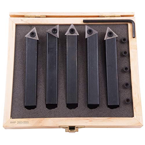 HHIP 2003-0001 1/4 Inch 5 Piece Indexable Carbide Turning Tool Set - size: 1 /4" Shank, style: 5 Piece, Set No - ST 4