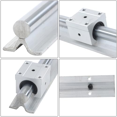 Waltyotur 2 PCS SBR20-1500mm Linear Guideway Rail 4 SBR20UU