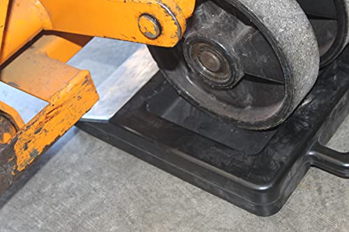 Pallet Jack Wheel Chock Heavy Duty Rubber Stopper with Anti-Slip Base for Trailer, Truck & Warehouse – Prevent Rolling During Transport – 5 lb Wheel Block