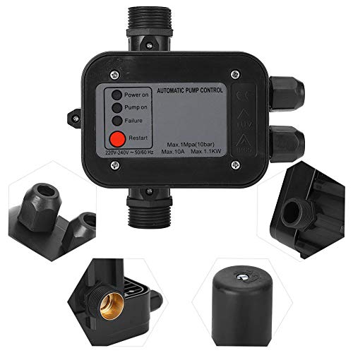 Oumefar Automatic Pressure Controller 220V IP65 10A 10Bar, Electronic Pressure Switch with Dry Run Protection for Self Priming Jet Garden Pump