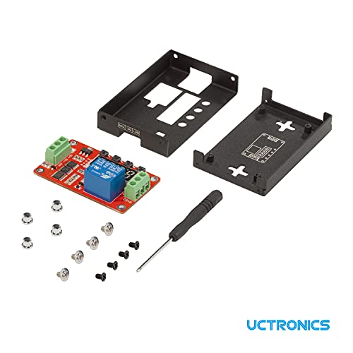 UCTRONICS DC 12V Programmable Time Delay Relay Module with Metal Enclosure, On Delay and Off Delay Timer for Automobile, Raspberry Pi, Industrial Control, and Other Automatic Control Projects - size: 12V, with Metal Case