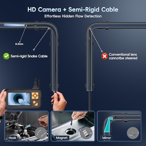 49.8FT Inspection Endoscope Camera with Light,1080P HD Borescope Camera - size: 49.8FT