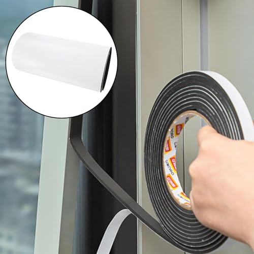 Foam Sheet with Adhesive - 60" x 8" x 1/2" (L*W*T), Black Closed Cell Neoprene Cushion Mat EVA Foam Insulation Padding Soundproof Sheet Roll for Cabinet, DIY Project - color: Black, size: 60" x 8" x 1/2"
