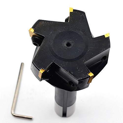 OSCARBIDE Indexable End Mill, R8 Shank, 3" Cutting Diameter, 5 Flutes