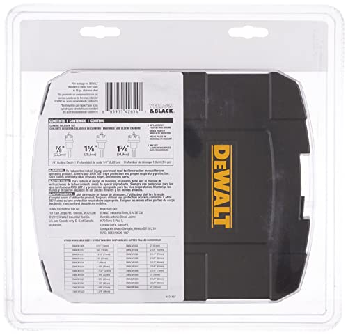DEWALT DWACM1802 Metal Cut Carbide Holesaw Set, 3 Piece