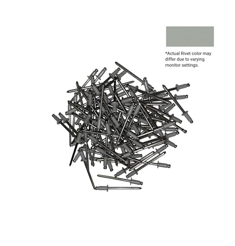 Eagle 1 Blind Pop Rivets (250 count) #43 Stainless Steel and #44 Aluminum Rivets, Multiple Colors, Free 1/8" Drill Bit wih Order, Quantity Discounts Available (#43 Stainless Steel, Ash Gray) - color: Ash Gray, size: #43 Stainless Steel