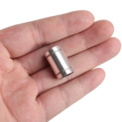 12PCS LM8UU Linear Ball Bearings, 8mm Bore Dia Linear Motion Bushing with Double Side Rubber Seal Great for CNC Machine 3D Printer - size: LM8UU