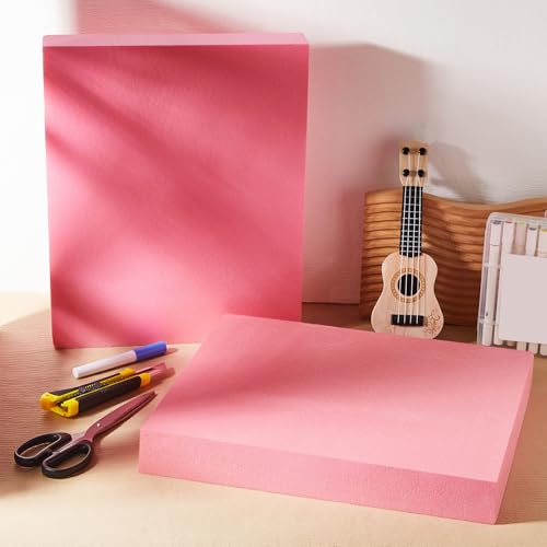 Fabbay 2 Pcs Pink XPS Foam Board 15" X 12" 2" Thick Rectangle Craft