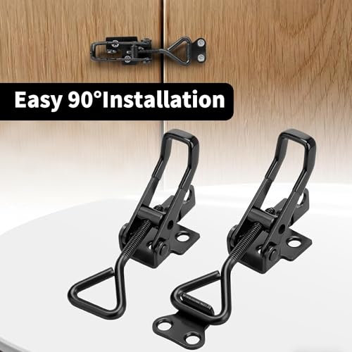 6 Pack Adjustable Toggle Latch Clamp 4001 (Black) - color: Black