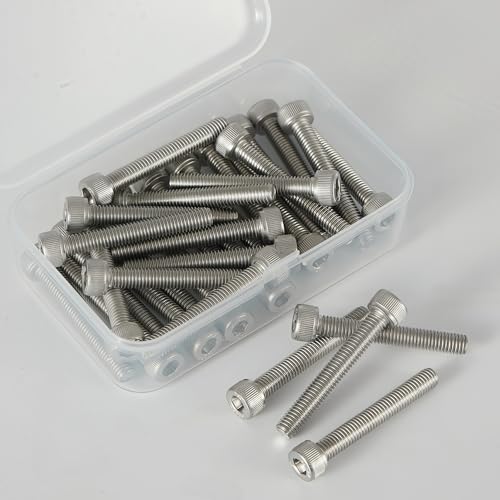 M6x1.0 x 35mm Socket Head Cap Screws Metric, 304 Stainless Steel (A2-70), Allen Socket Drive, Bright Finish, Full Thread, Rust & Corrosion Resistant, for Automotive, Machinery & DIY, 20 PCS - size: M6x35mm (20 PCS)