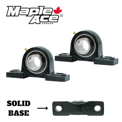 MAPLE ACE UCP209-26 Pillow Block Bearing 1-5/8" Bore, 2-Bolt, Self-Aligning, Solid Base, Heavy Duty (Qty 2)