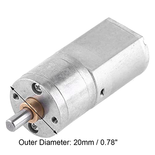 Generic DC 12V High Torque Gear Motor Gear Reduction Motor Reduction 15-200RPM Optional Full Metal Gears 20mm Diameter for DIY Robotics Industrial Applications (12V 30RPM) - size: 12V 30RPM