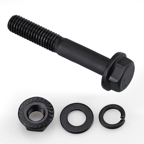 10 Sets M8-1.25 x 60mm Flange Hex Bolt with Flange Nuts and Flat & Lock Washers Assortment Set, 10.9 Grade Alloy Steel, Serrated, for Automotive Repair & Machinery Projects, Glvaner - size: M8-1.25 x 60mm