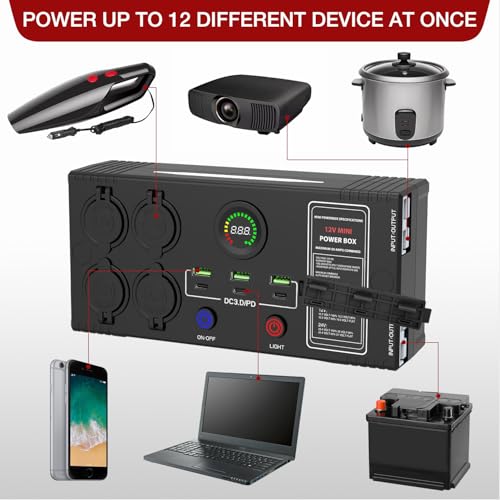 Nilight Mini Power Box 12V/24V DC Distribution Box Plug & Play Multi Ports - color: 12V 24V Mini Power Box