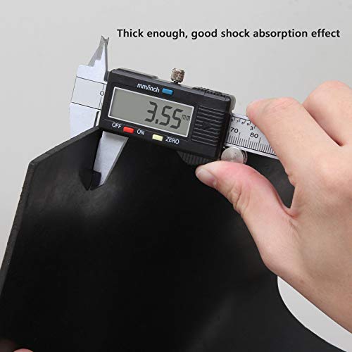 Neoprene Rubber Sheet 1/8" Thick x 16" Wide x 118" Long, Solid Rubber Sheets, Rolls & Strips for Gaskets Material, Pads, Crafts, Weather Stripping, Flooring, Black - size: 1/8" T x 16" W x 118" L