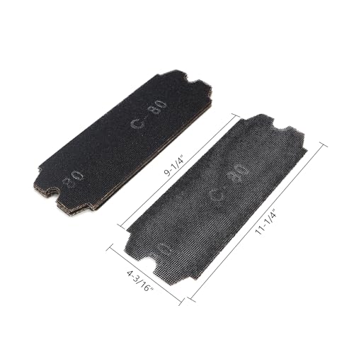 SCOTTCHEN Drywall Sanding Screen Mesh Sheet 4-3/16" x 11-1/4" Grit #80,120,220-18pcs - style: #80,120,220-18pcs