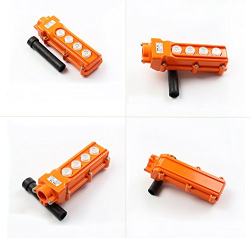 4 Way Hoist Controller Push Button Switch Station Rainproof Pendant Crane Control Up + Down + Left + Right 250V 5A 500V 2A COB-62 - size: COB-62 Up + Down + Left + Right