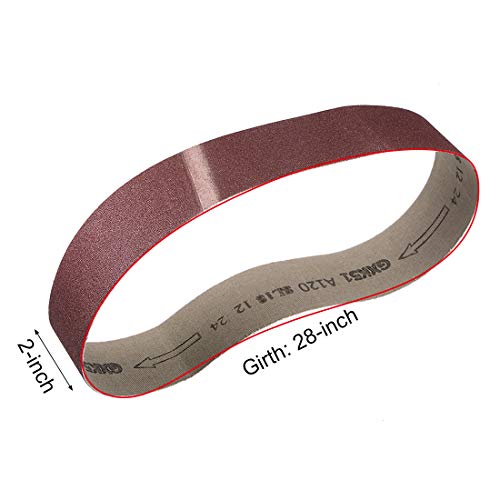 uxcell 2 x 27 Inch Sanding Belt 120 Grit Sand Belts for Belt Sander 5pcs - style: 120 Grit