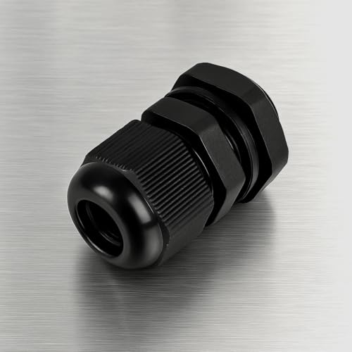 MGI SpeedWare 1/2" NPT Strain Relief Nylon Cord Grip Cable Glands, Black Plastic Grommet 20-Pack - color: Black, size: 1/2" NPT