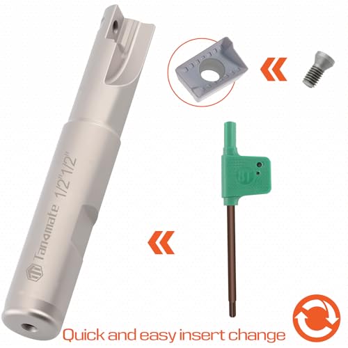 1/2" Shank 90° Square Shoulder Indexable Carbide End Mill Set - size: 3Pcs-Set