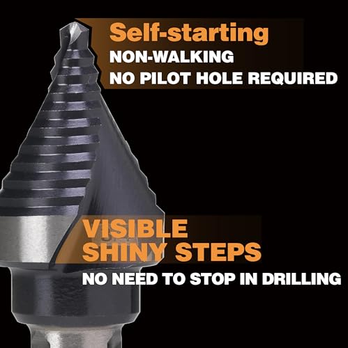 3/4" Single Size M35 Step Drill Bit Unibit for Hole Drilling - size: Single Size 3/4" (2 Flutes)