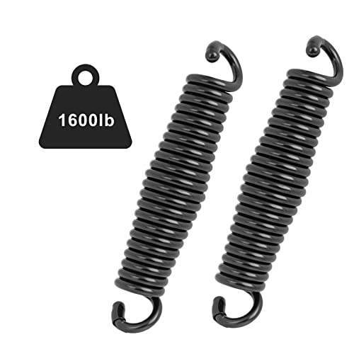 Porch Swing Springs Hammock Chair Spring Hold up to 1600lbs Heavy-Duty Chr-ome Springs for Hanging Chairs Ceiling Mount Porch Swings Punching Bag - 2 PCS Black (Pack of 2) - color: Black, size: 0.275in Diameter (Pack of 2)