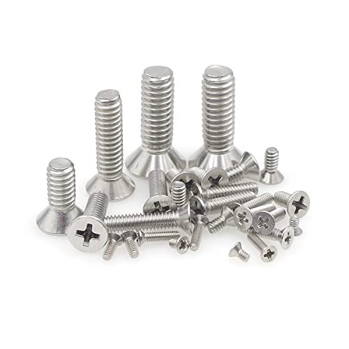 #2-56 to 5/16"-18 UNC 304 SS Phillips Flat Head Machine Screws Kit