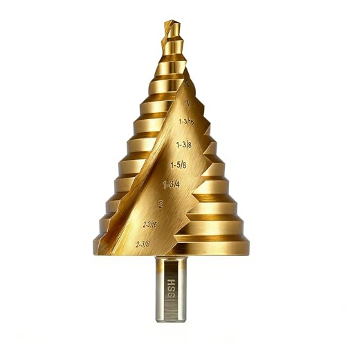 Anfrere Large Step Drill Bit - style: 1pc M2 Larger Bit (Gold)