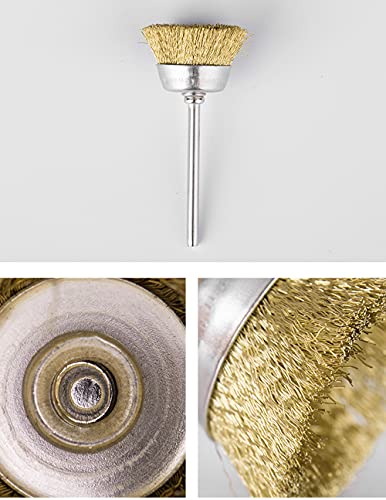 SUJAYU 30 Pc Brass Wire Wheel for Buffing, Wire Wheel Drill Attachment