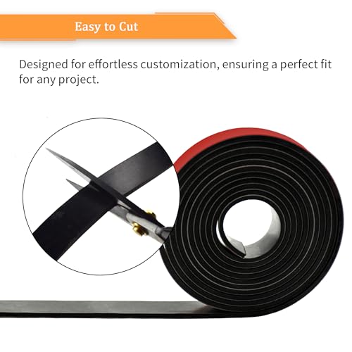 DOBTIM Solid Neoprene Rubber Strips with Adhesive Backing 1/16 (.062)" Thick x 2" Wide x 10' Long, Self Adhesive Rubber Sheets, Rolls & Strips for DIY Gaskets Crafts Pads Seals Warehouse Flooring - size: 2" X 10', style: .062" thick (Adhesive)