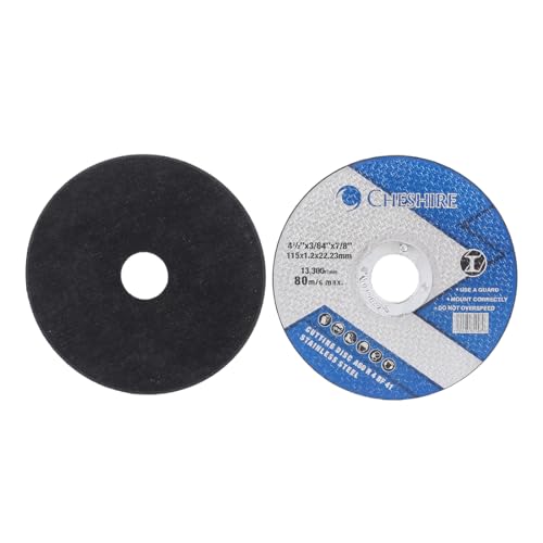 Cheshire Cutting Discs - 4.5 Inch Fast Cutting Disc for Angle Grinder, Ultra-Thin Cut Off Wheels for Stainless Steel, Iron, and Metal, Professional Fast Stainless Steel Cut-Off Discs - (50 Pcs)