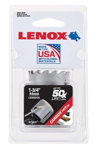 Lenox Hole Saw Carbide Tipped 1 3/4In 44Mm - style: 1 1/8-Inch (29 mm)