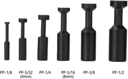 60 Pcs Push to Connect Fittings, Cap Style Pneumatic Blanking Plugs, Push-to-Connect Fitting Plug, Fittings for 1/8 5/32 1/4 5/16 3/8 1/2 Inner Dia Tube Connect - style: Air Plug Fittings(60pcs)